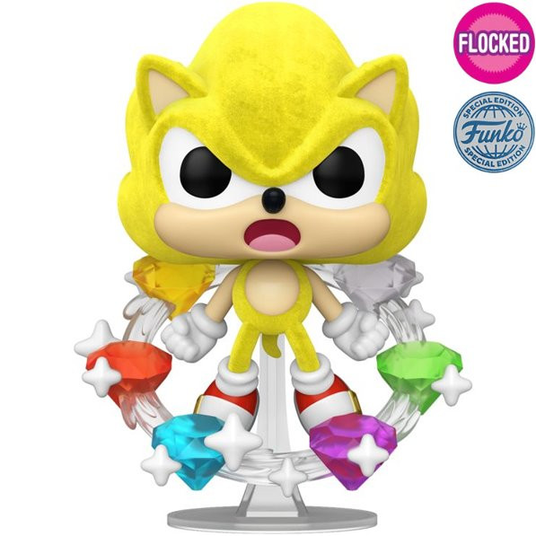 POP! Games: Super Sonic with Emeralds (Sonic The Hedgehog) Special Edition (Flocked)
