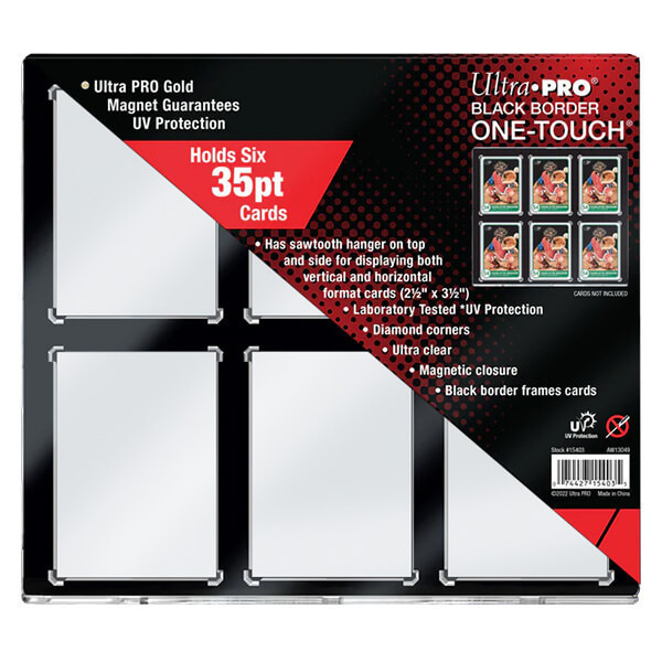 Rámeček na 6 karet - UltraPro 6-Card Black Border One-Touch Magnetic Holder 35pt