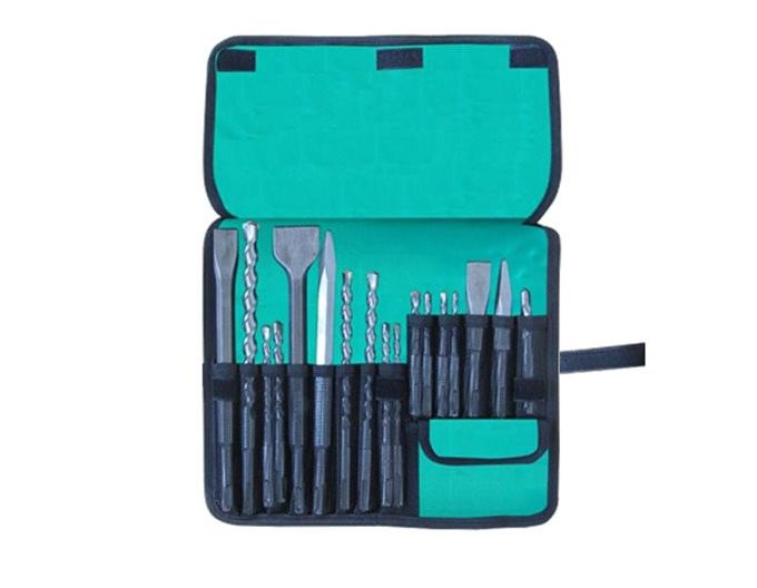 Makita D-53073 sada vrtáků a sekáčů SDS-Plus v textilním pouzdře, 17ks