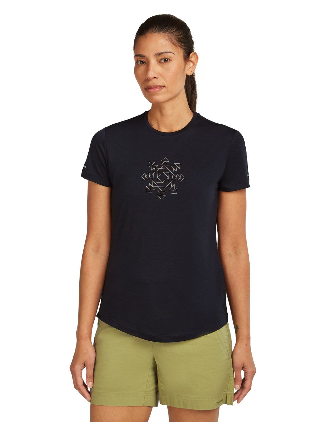 ICEBREAKER Wmns 125 Cool-Lite Sphere SS Tee Fusion, Black velikost: L
