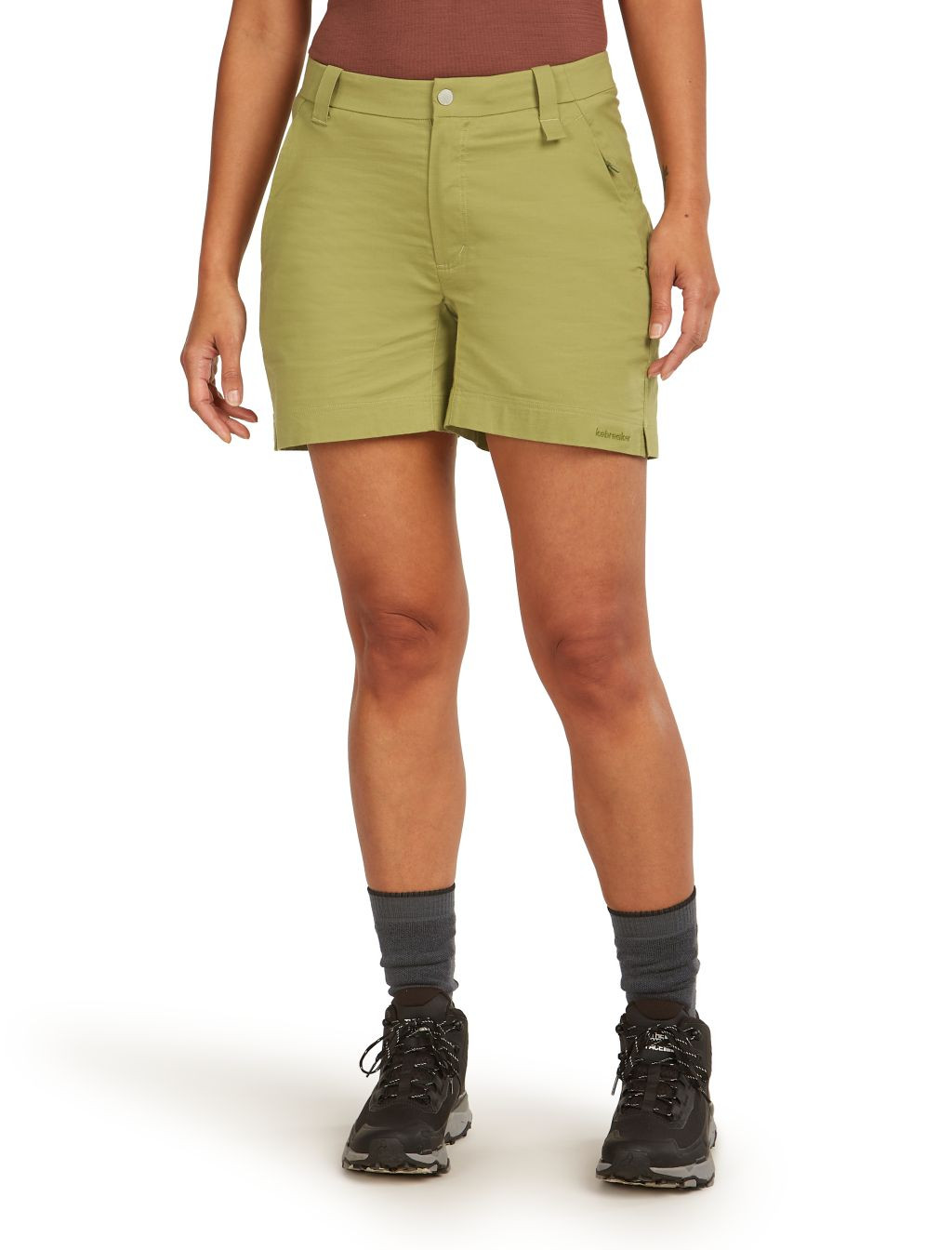 ICEBREAKER Wmns Mer Elevation Stretch 5 Shorts, Olive (vzorek) velikost: 27