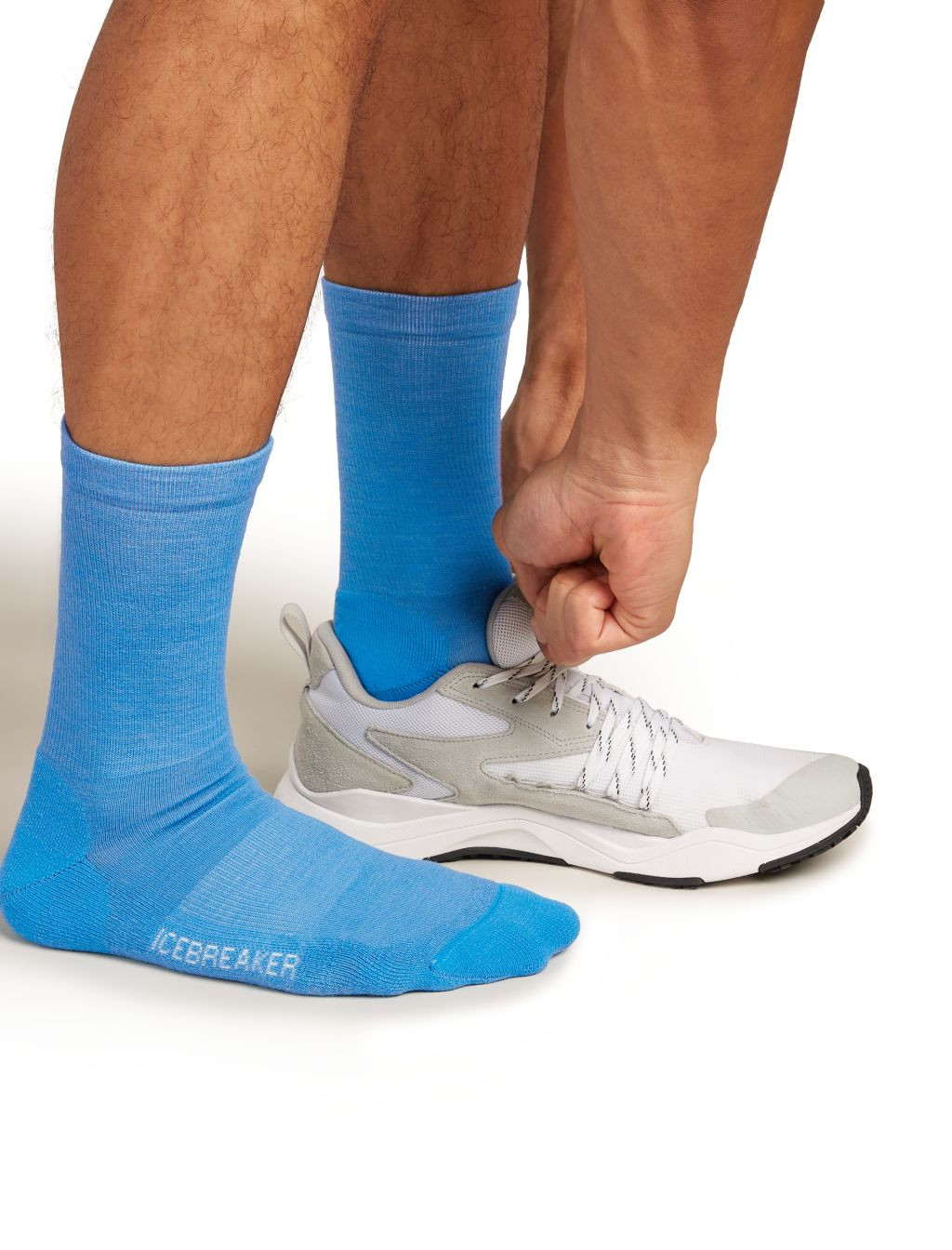 ICEBREAKER M Lifestyle_Light Crew, Arctic/Snow velikost: L