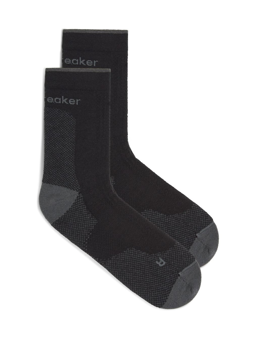 ICEBREAKER M Hike+ Ultralight Quarter, Black/Obsidian velikost: L