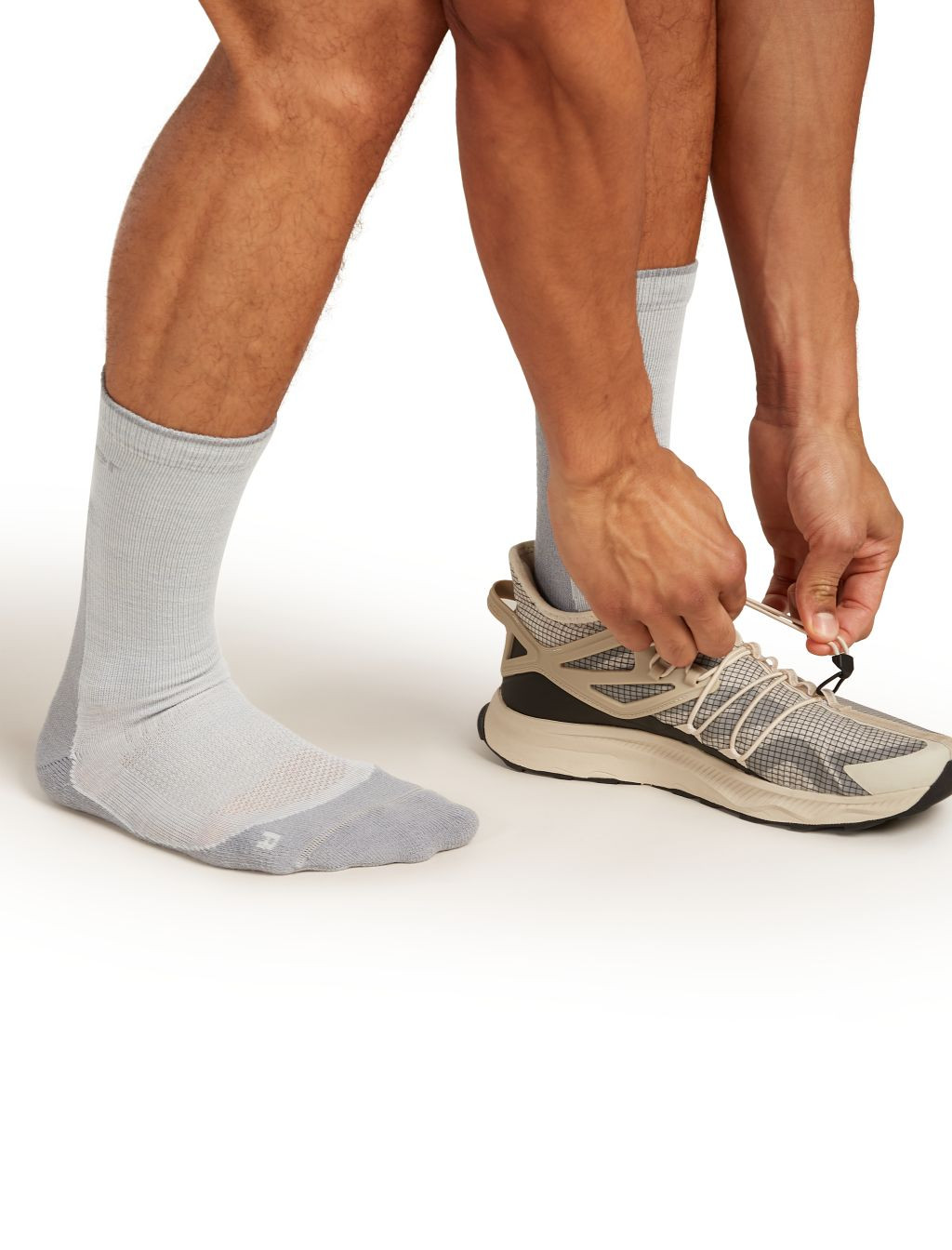 ICEBREAKER M Hike+ Light Crew, Ether/Alloy velikost: L