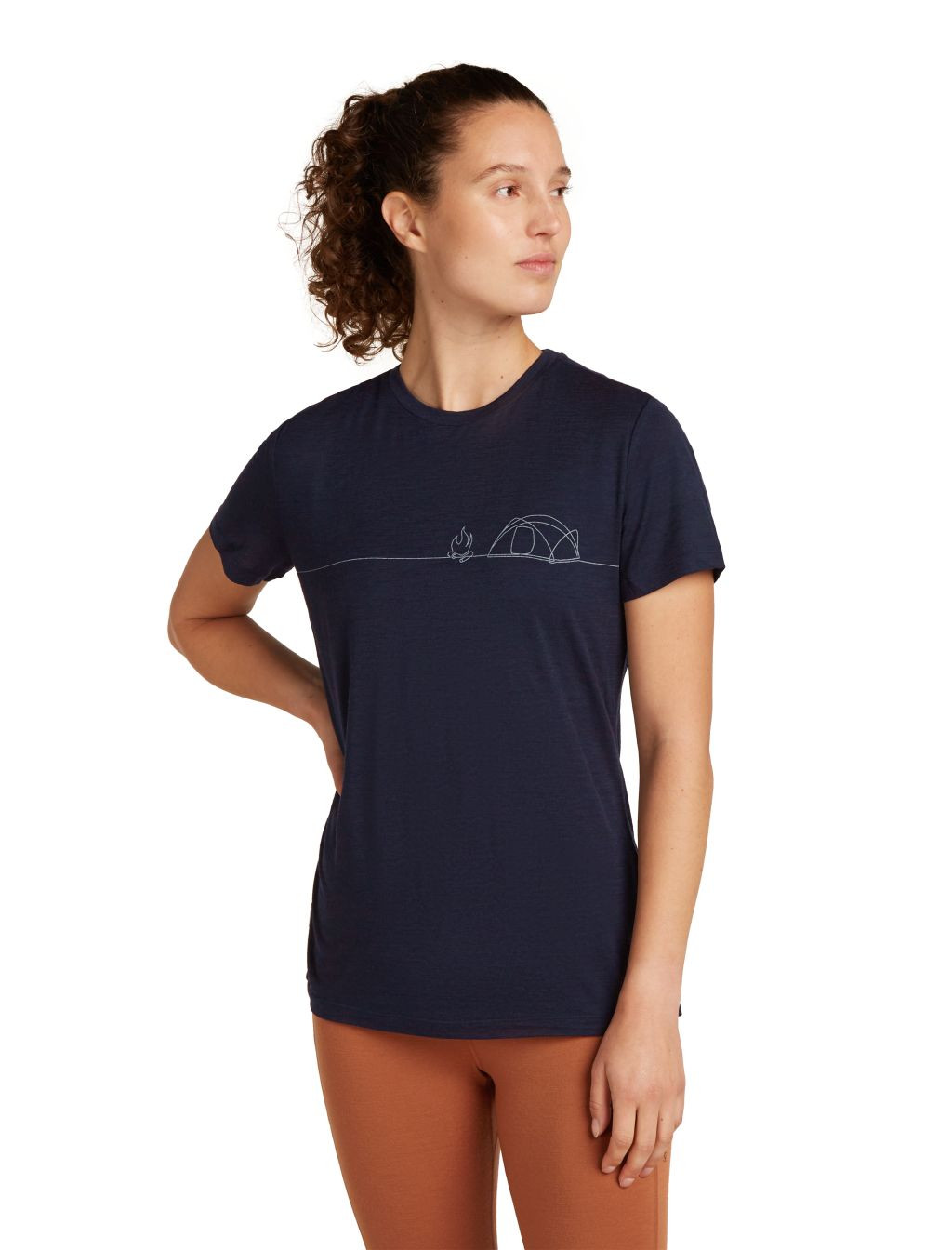 ICEBREAKER W 150 Tech Lite SS Tee Single Line C, Midnight Navy velikost: L