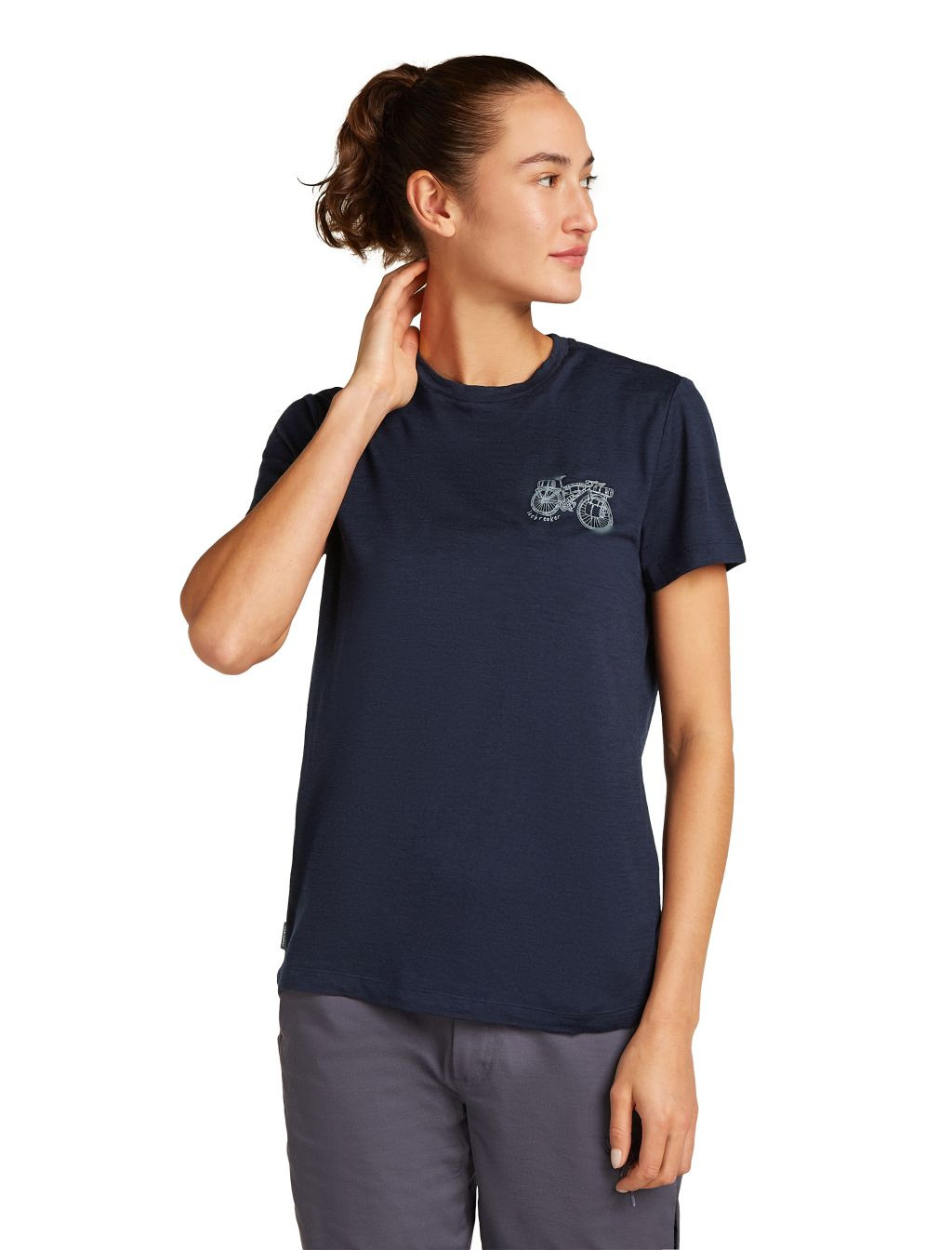ICEBREAKER W 150 Tech Lite SS Tee Adventure Rid, Midnight Navy velikost: L