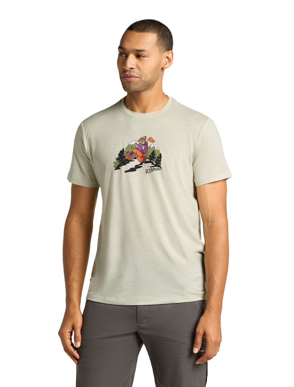 ICEBREAKER M 150 Tech Lite SS Tee Catch Me Outs, Ashen velikost: L