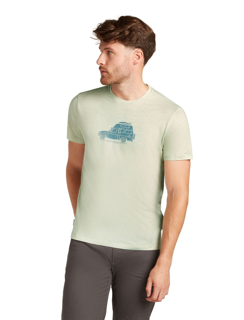 ICEBREAKER M 150 Tech Lite SS Tee Cosy Camper, Ashen velikost: L