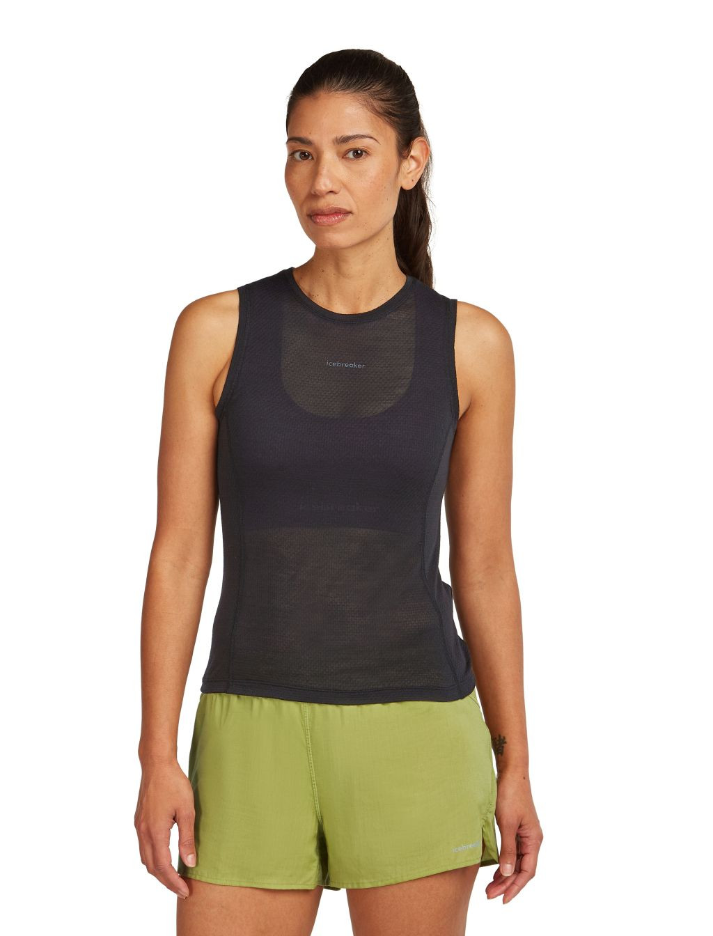 ICEBREAKER Wmns 75 Cool-Lite Featherlight Tank, Black velikost: L
