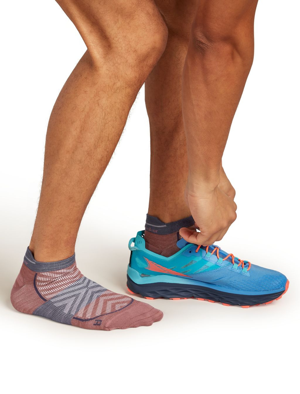 ICEBREAKER M Run+ Ultralight Micro, Carob/Graphite velikost: L