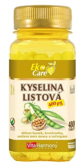 VitaHarmony Kyselina listová 400 µg 480 tablet