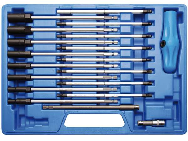 BGS Technic BGS 7985 Sada šroubováků s T-rukojetí a nástrčných klíčů  (19 dílů)