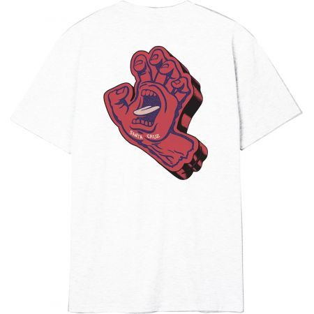 Triko Santa Cruz Screaming Foam Hand - Bílá - S