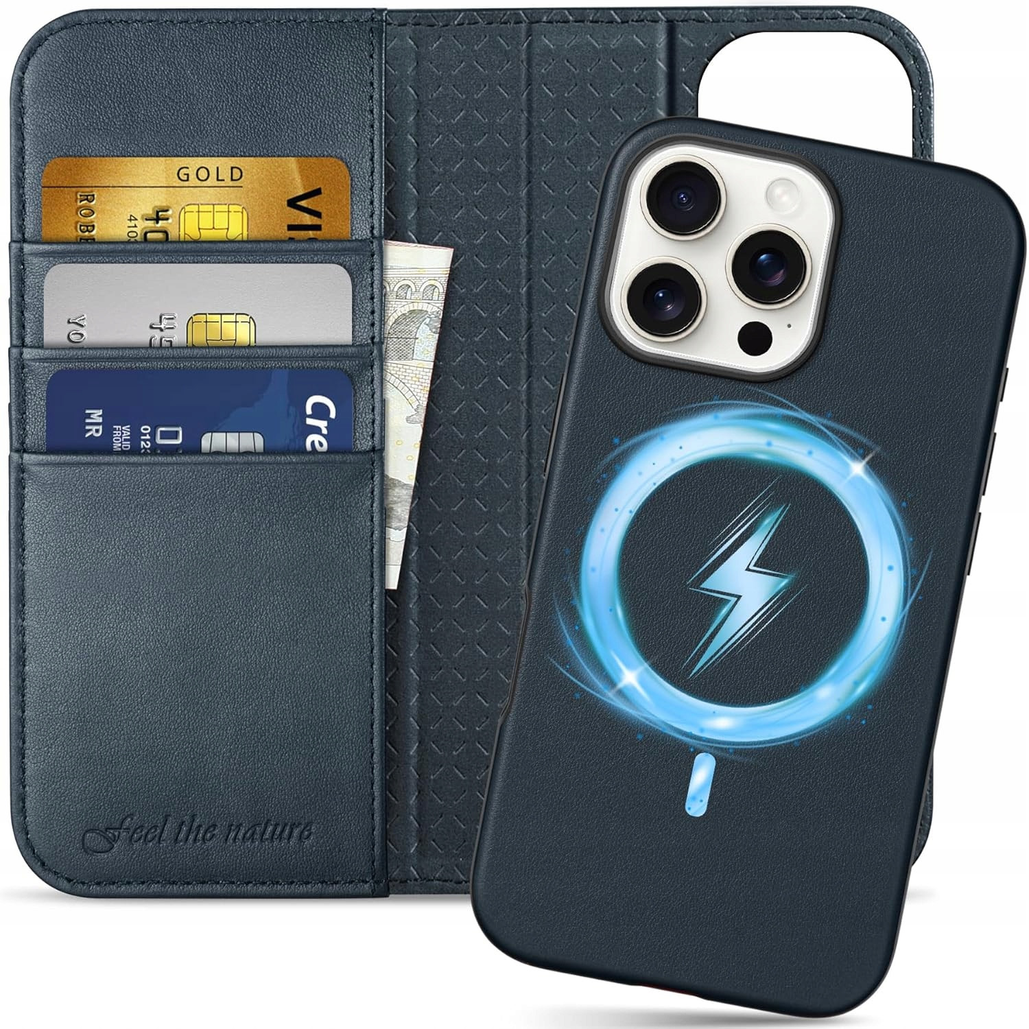 Elegantní Pouzdro 2v1 Peněženka Shieldon MagSafe pro Iphone 16 Pro Max