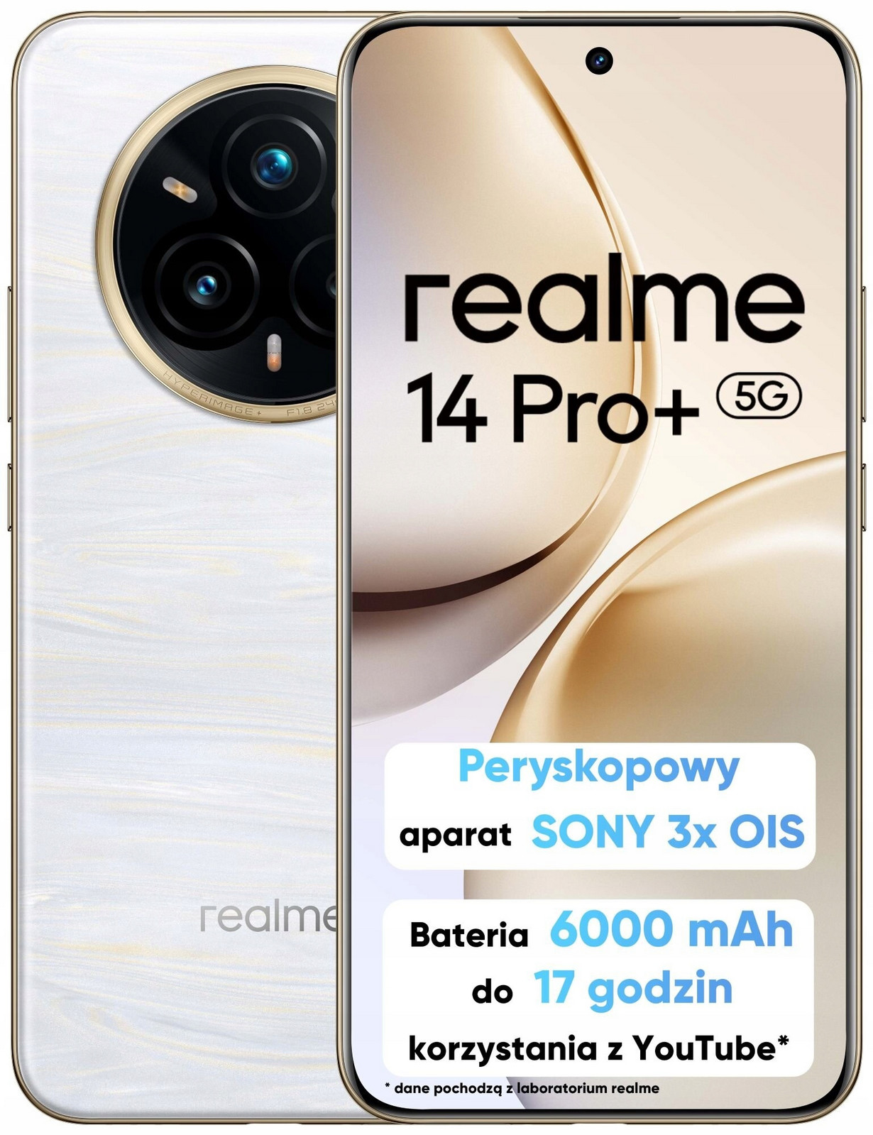 Smartphone realme 14 Pro+ 5G 12/512GB Dual Sim Nfc Oled Bílý Perleťový