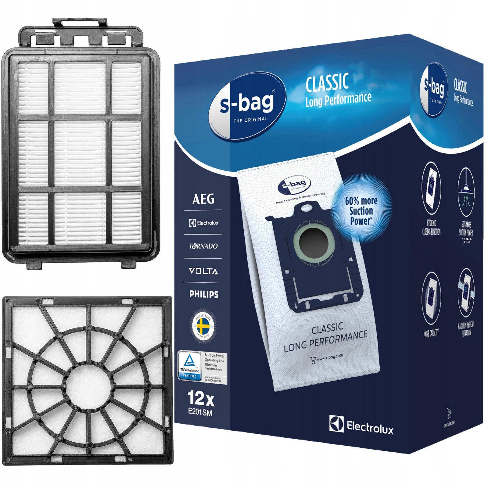 12xSáčky do vysavače Electrolux Easy Go EEG44IGW EEG41 Aeg Volta Filtry