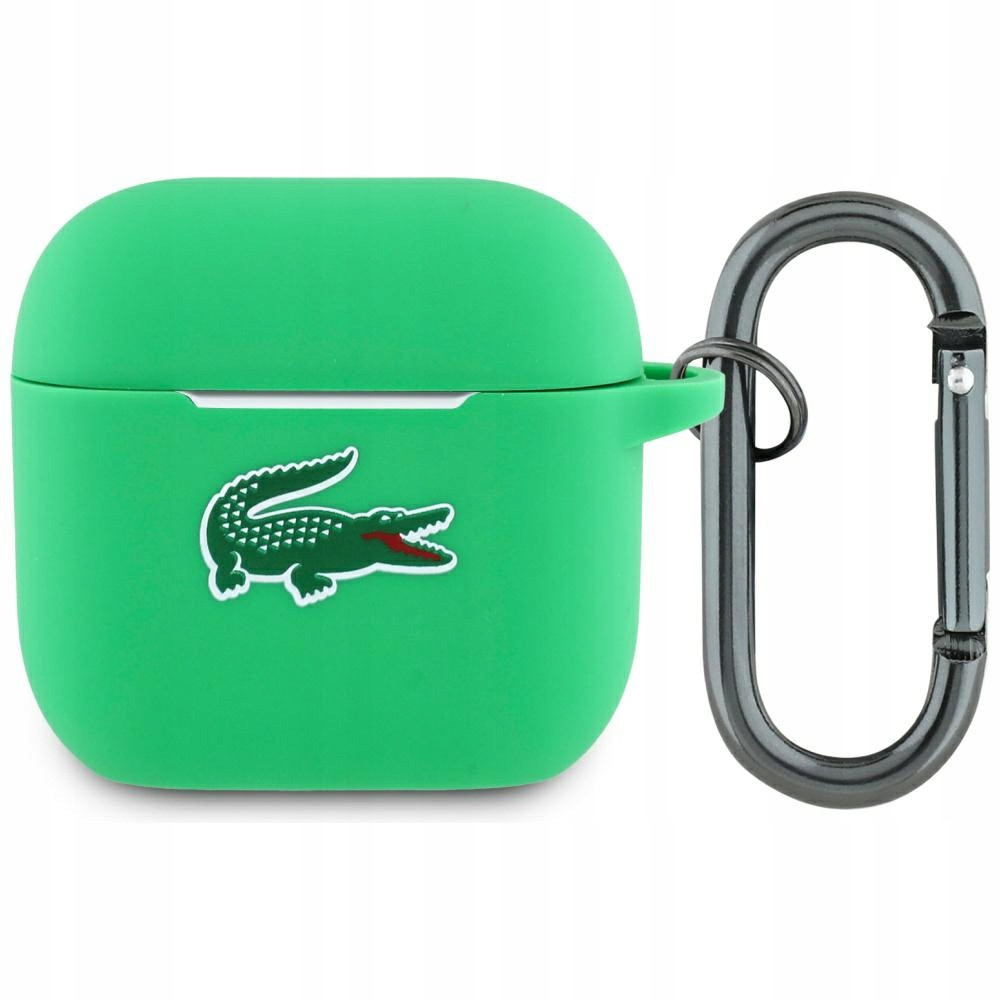 Pouzdro Lacoste Silicone Croc Logo pro AirPods 4 zelené