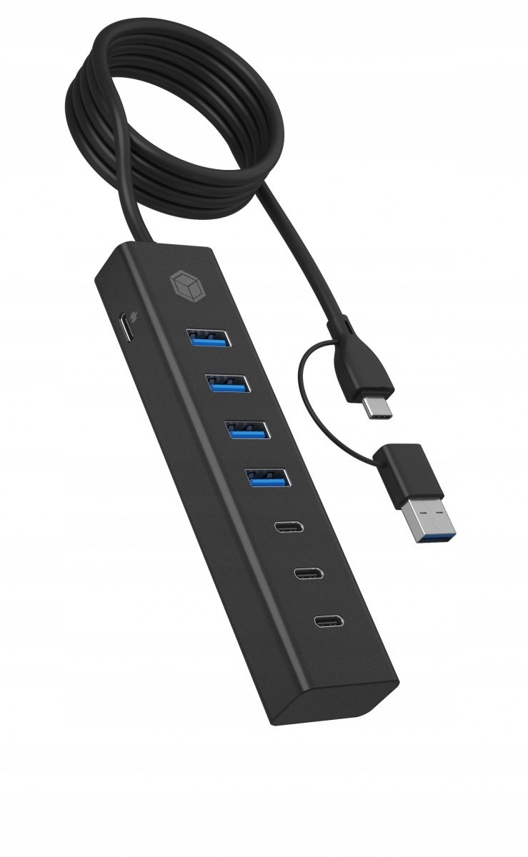 Hub IB-HUB1737-C3 7portový rozbočovač Usb 3.2 Gen 1, 3x Usb Type-C, 4x Usb Type-A