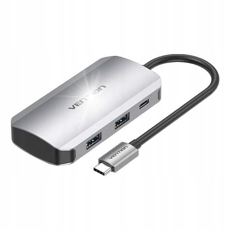 Vention Stanice Adaptér Rozbočovač Usb Hub Až 4x Usb-a 3.0 Usb-c Pd 100W