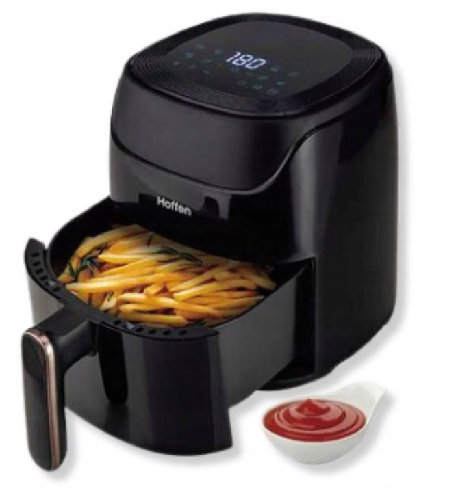 Fritéza bez tuku Hoffen 1400W 3,8l Černá Air Fryer