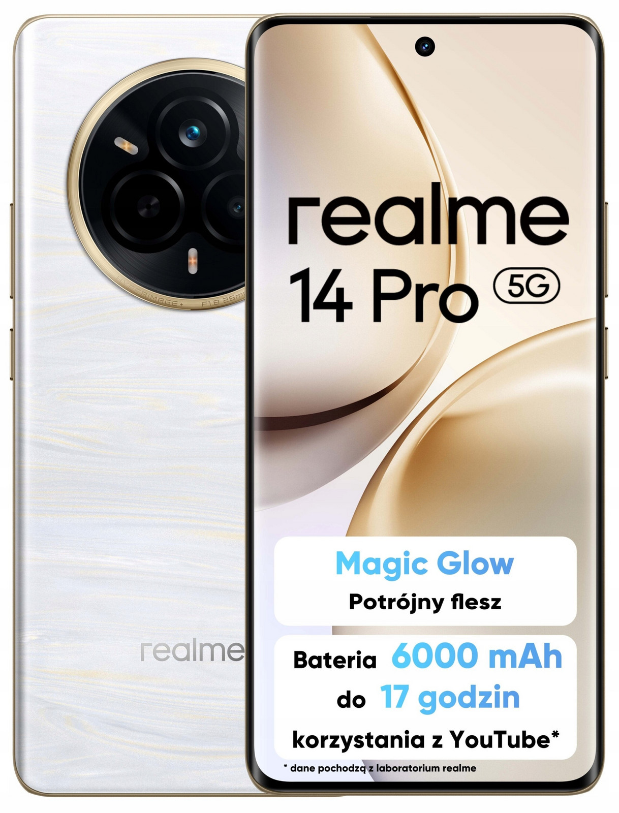 Smartphone realme 14 Pro 5G 12/512GB Dual Sim Nfc Oled Bílý Perleťový