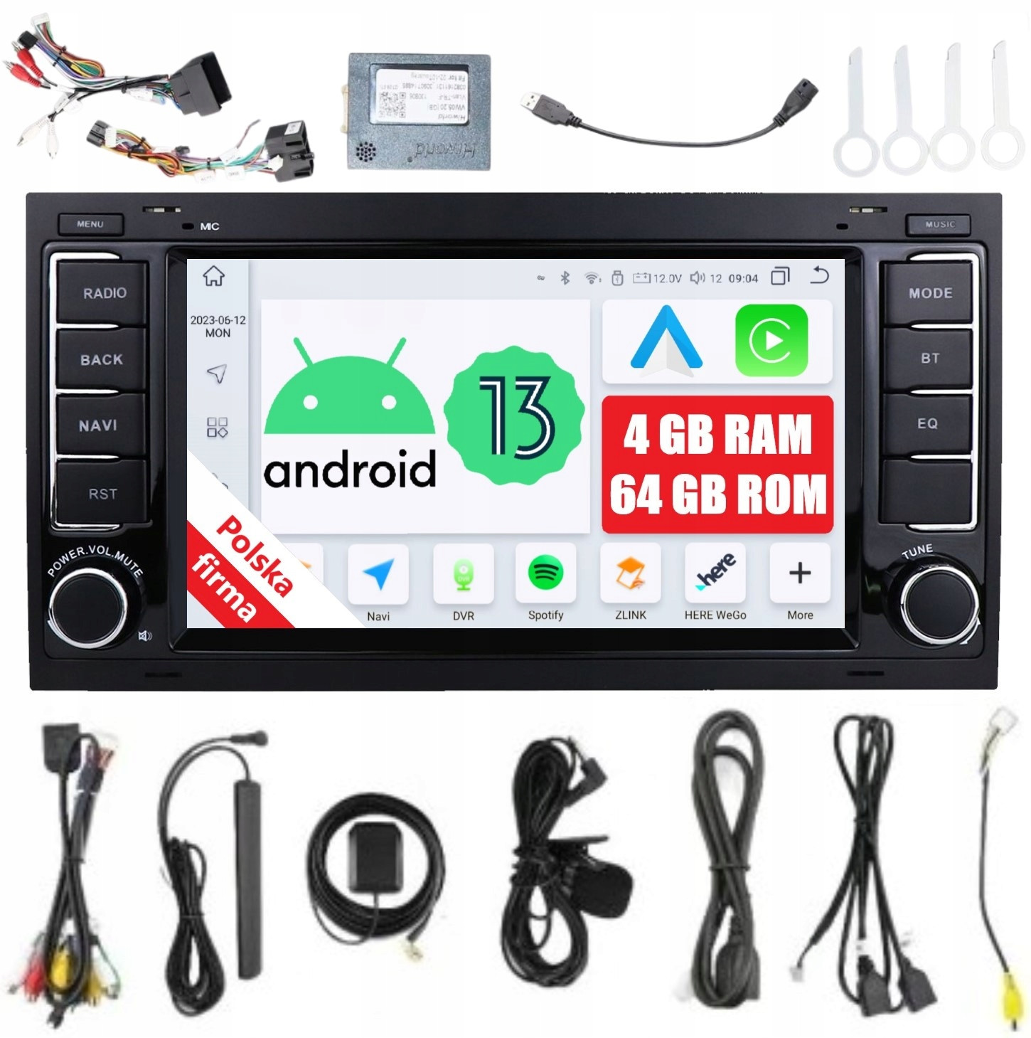 2DIN Android Volkswagen Multivan Caravelle 6/128 Gb Dsp Carplay Lte