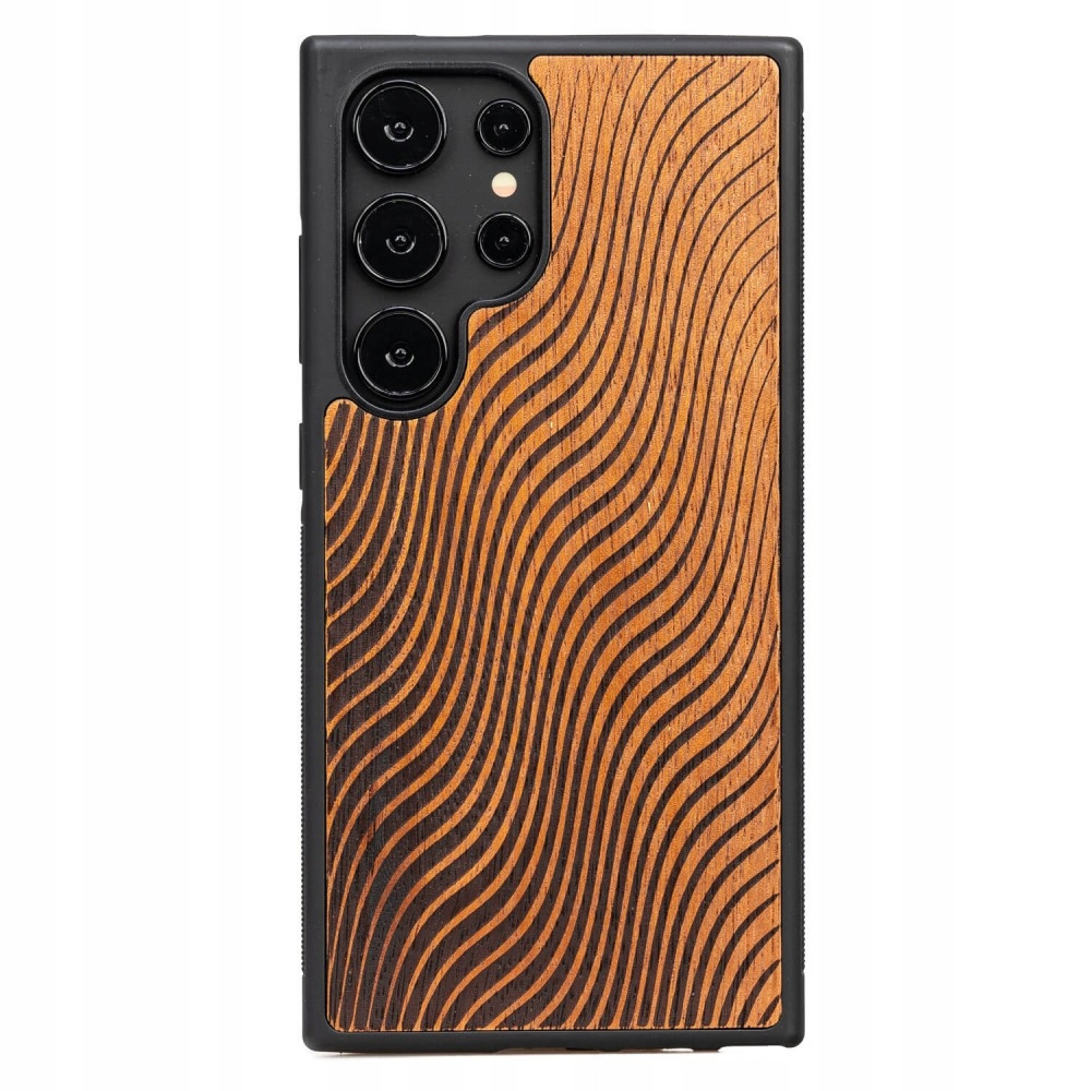 Dřevěné Pouzdro Bewood pro Samsung Galaxy S25 Ultra Vlny Merbau