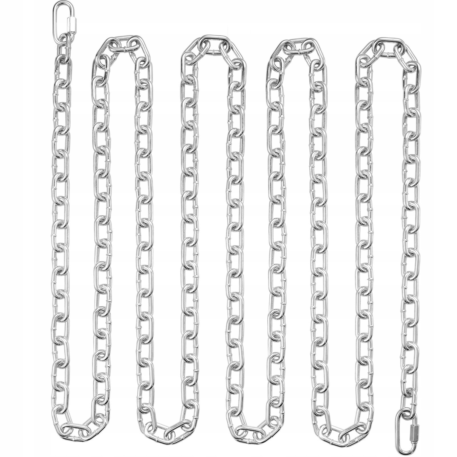 Vevor Ocelový řetěz 0,73x2800CM 756KG Článkový řetěz z uhlíkové oceli