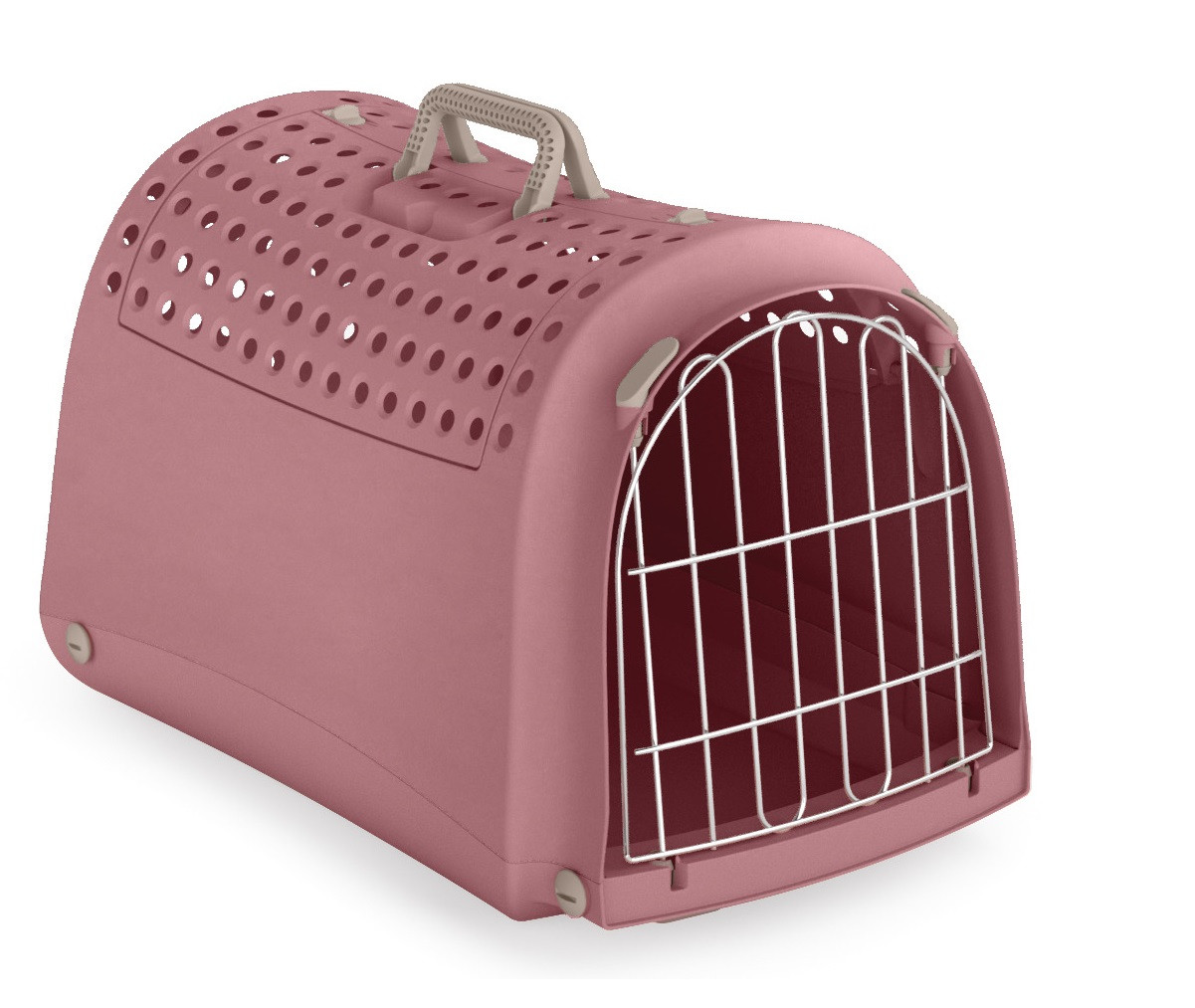 Přepravka pro kočky Linus Cabrio Italská Malinová 52CM otevíratelná shora
