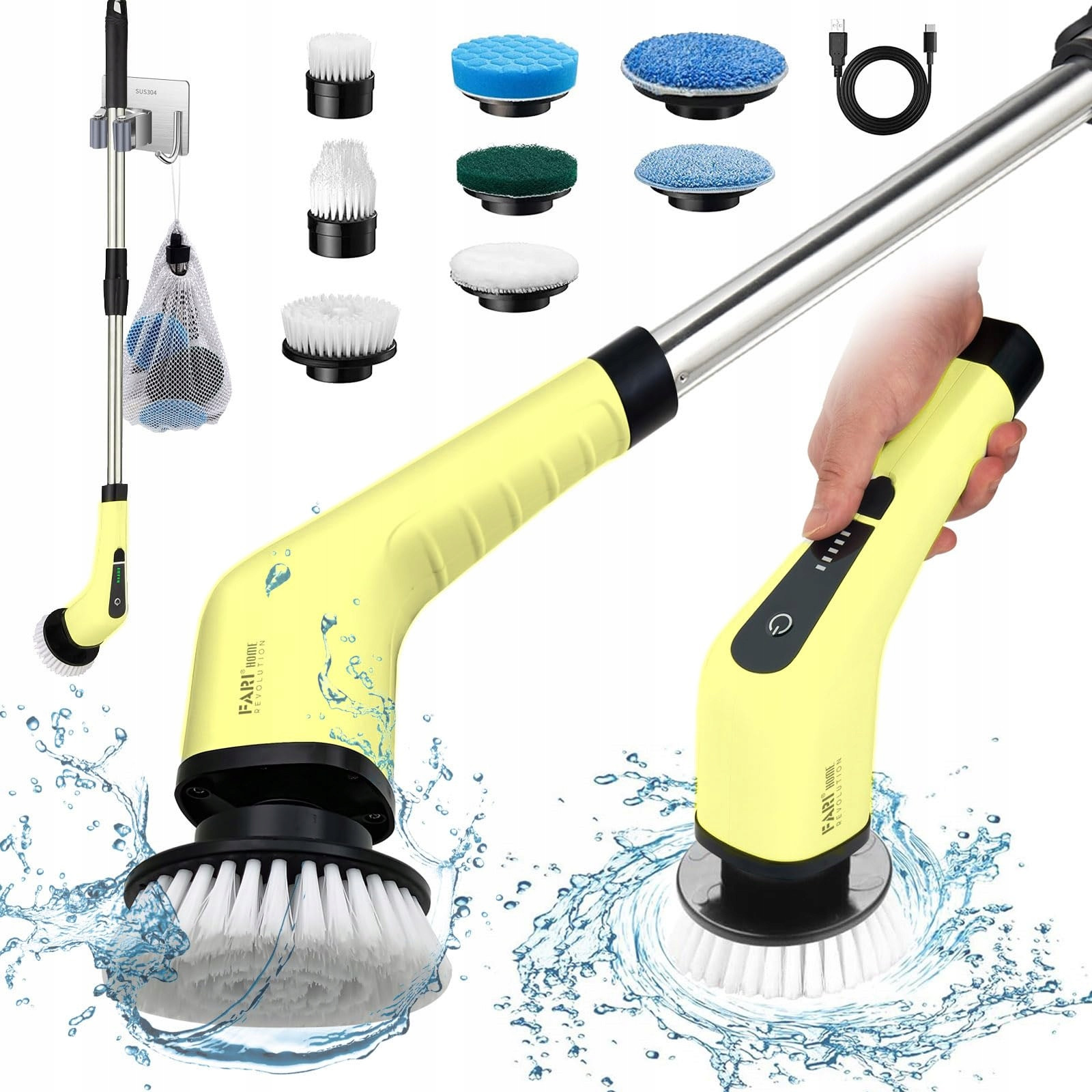 Fari Elektrický čisticí kartáč s 8 vyměnitelnými hlavami