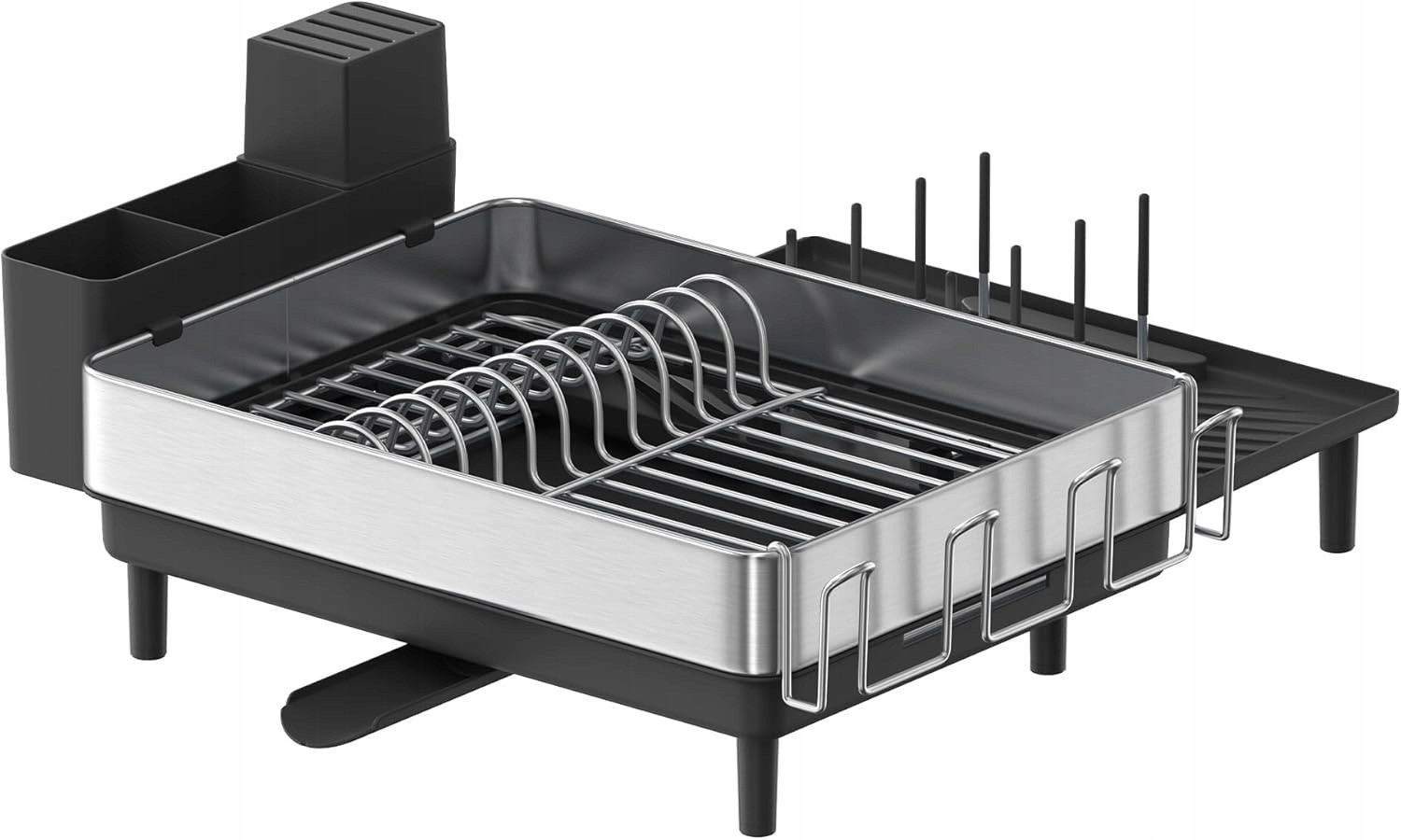 Songmics odkapávač na nádobí – nerezová ocel, výsuvný, otočný výtok