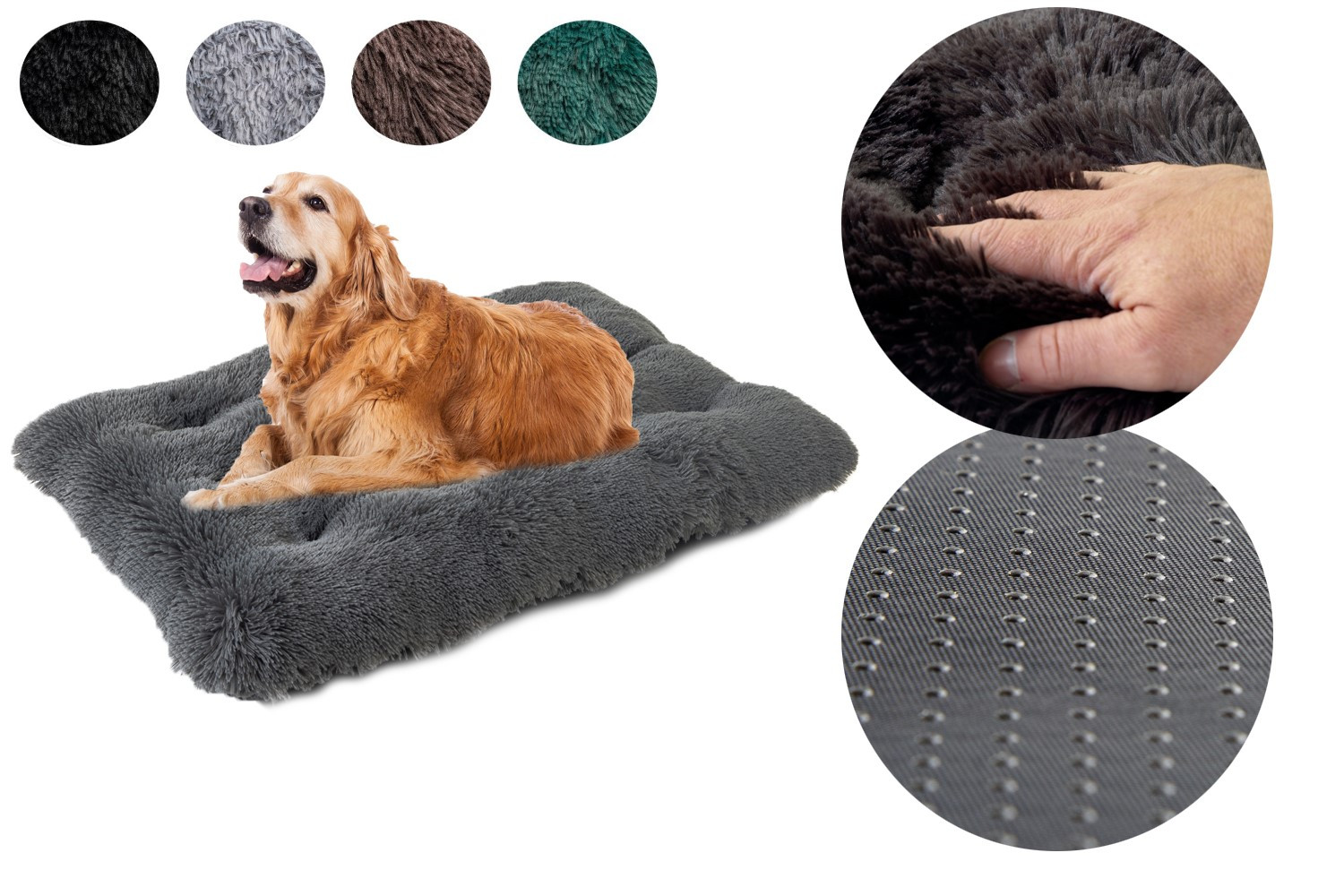 pelíšek Potah Poduška pro psa a kočku Shaggy měkká a chlupatá 100x70