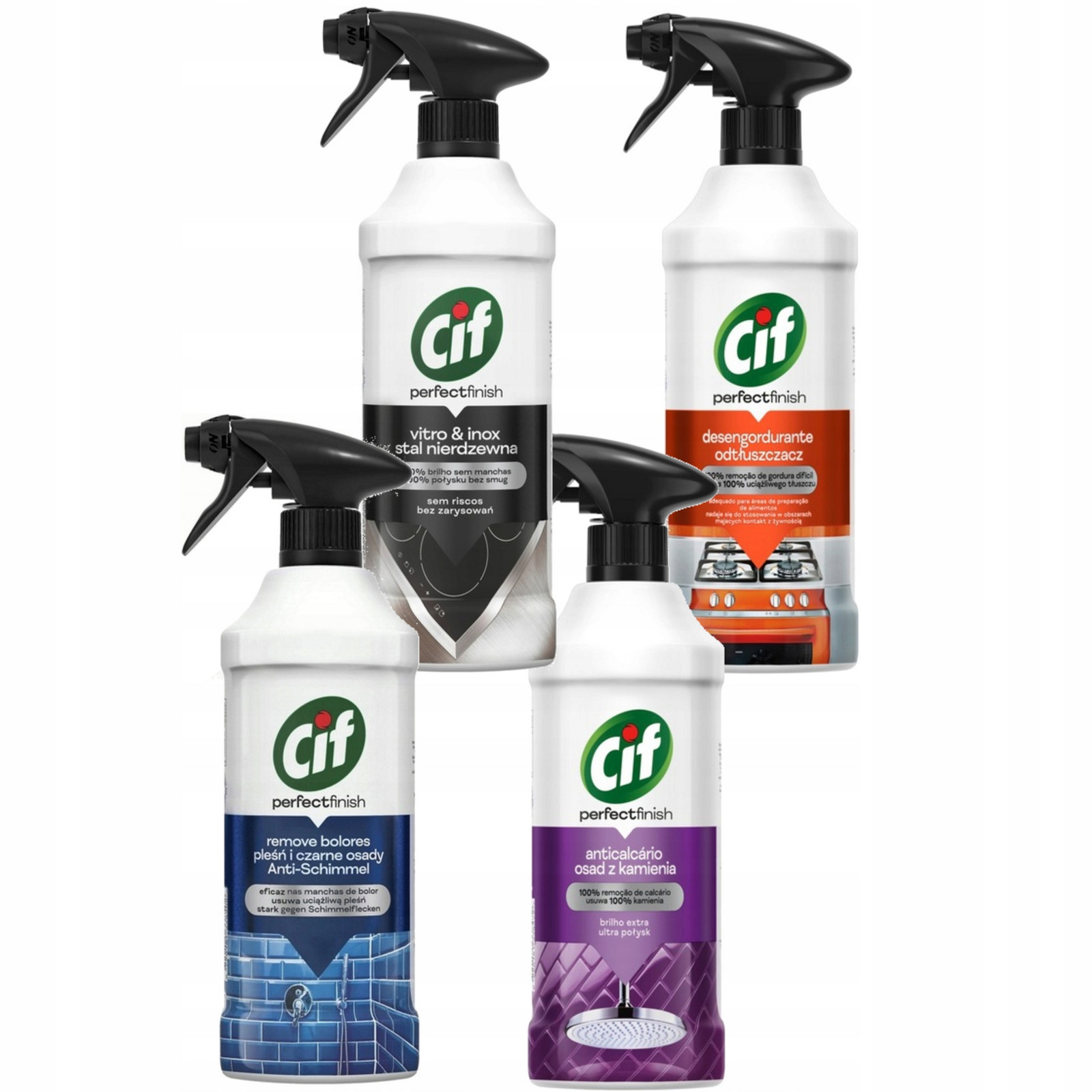 Cif Sada čisticích prostředků Perfect Mix Spray 4x435ml