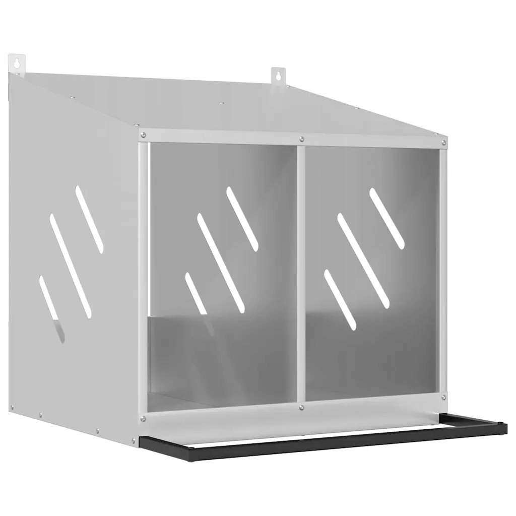 vidaXL Hnízdo pro slepice se 2 přihrádkami, pozinkované