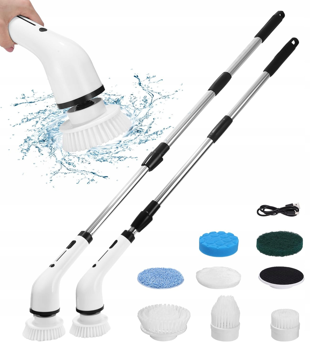 Faokze Elektrický čisticí kartáč Bezdrátový se 7 hlavami