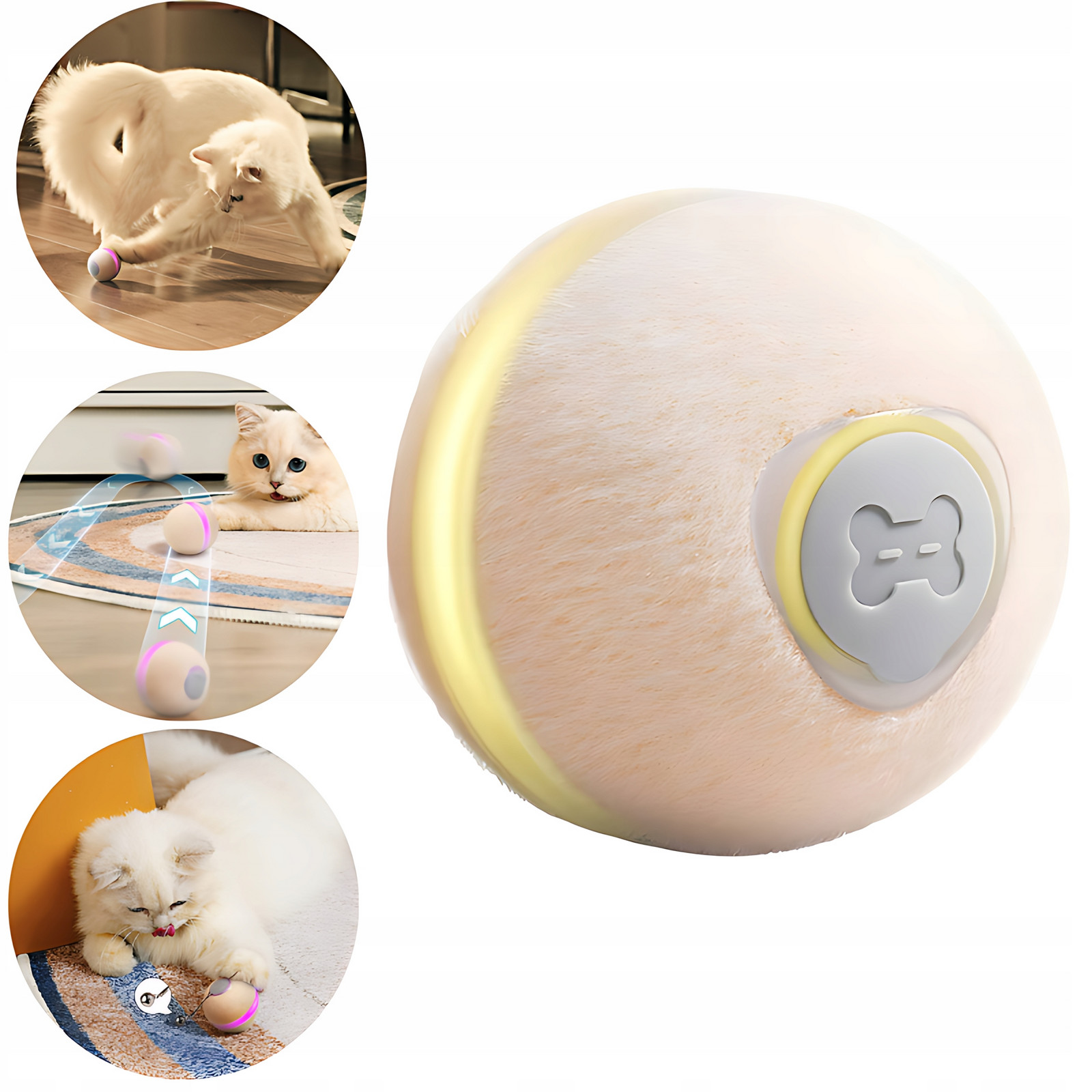 Cheerble Interaktivní míč Hračka Pro Kočky Psa Utíkající 3 Led režimy