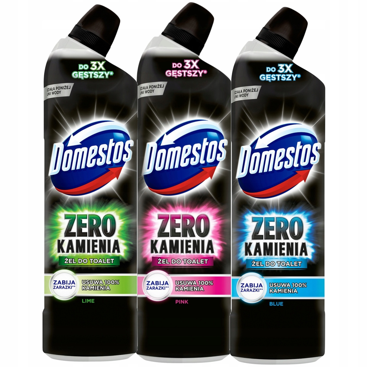 Domestos Sada Zero Kameny Gel Wc 750 ml 3 kusy