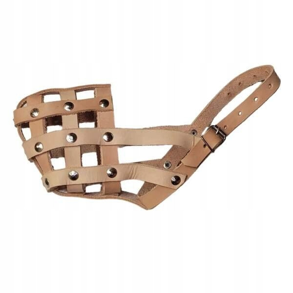 Palkar kožený náhubek pro psy vel. 4 32 cm x 9 cm přírodní