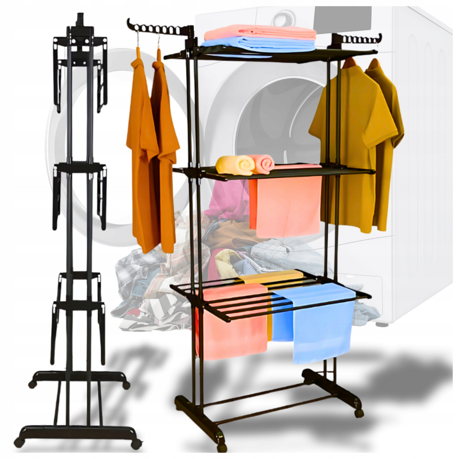 Sušák Na Prádlo Stojící Na Oblečení Prádlo Vertikální Na Venkovní Balkon