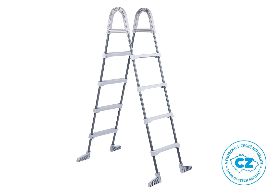 Schůdky k bazénům - výška stěny do 1,22 m - šedé