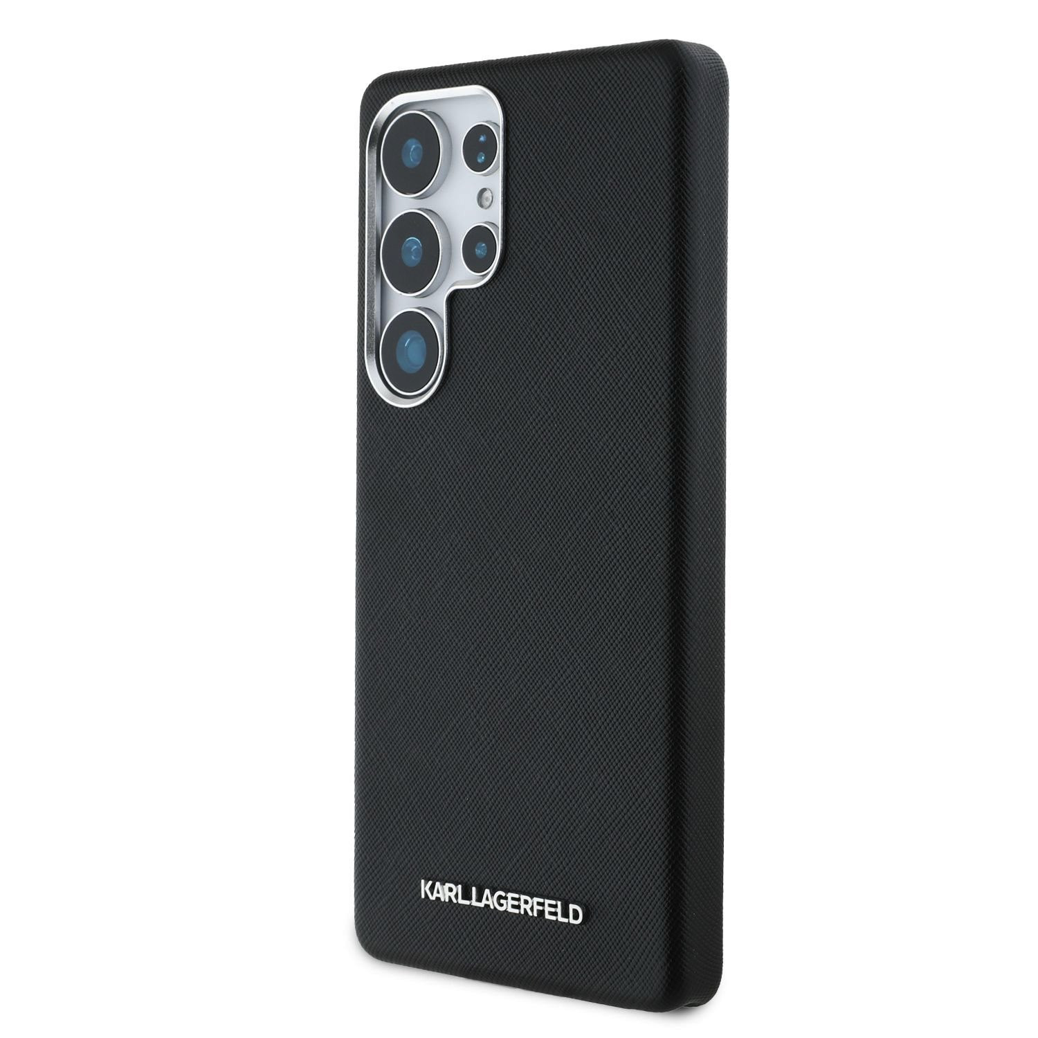 Zadní kryt Karl Lagerfeld PU Saffiano Metal Logo and Frame pro Samsung Galaxy S25 Ultra, černá