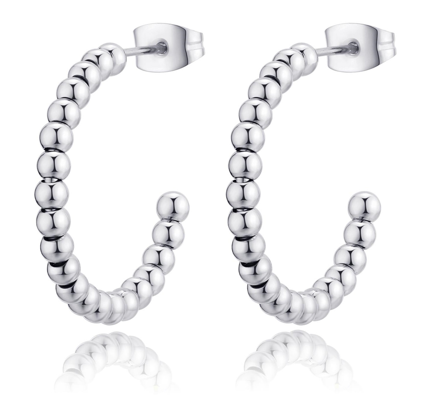 S'Agapõ Ocelové kruhové náušnice Chunky SHK39