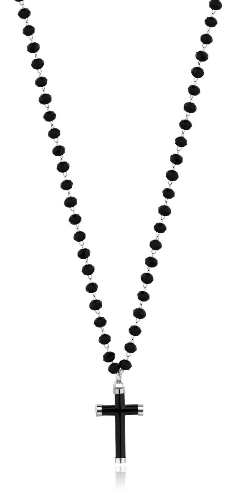 S'Agapõ Korálkový náhrdelník s křížkem Shrine SSR01