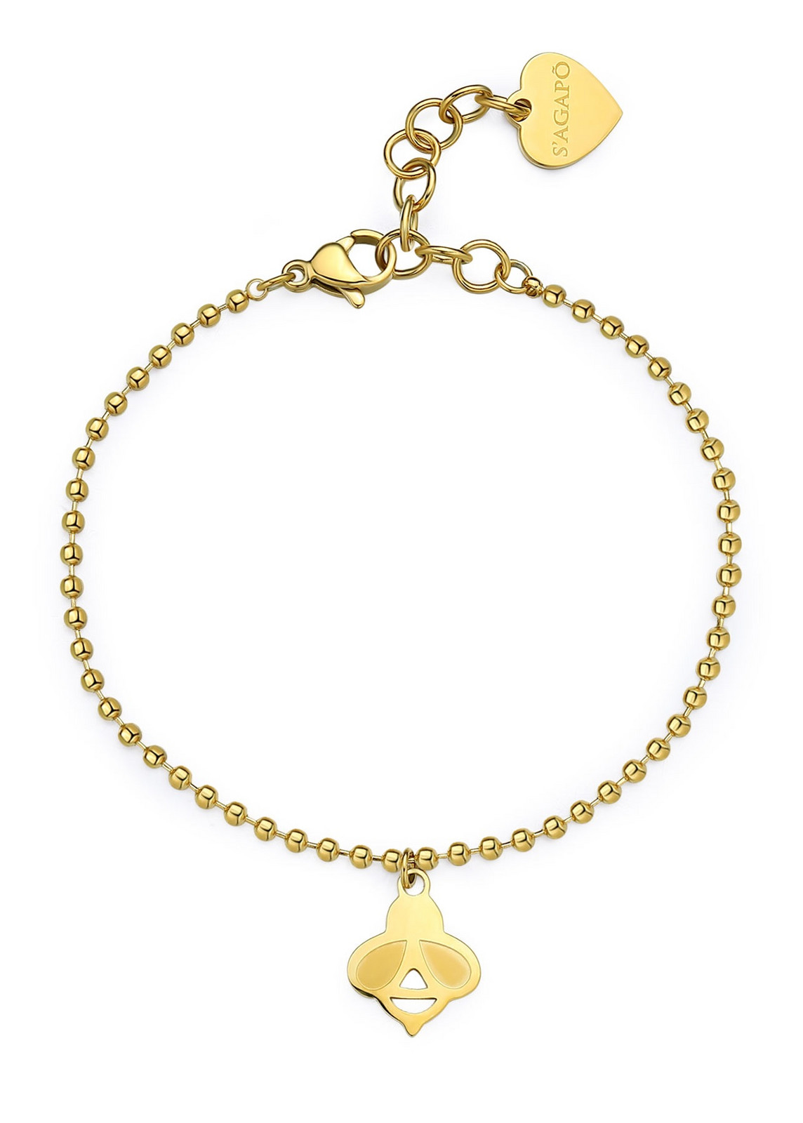 S'Agapõ Hravý pozlacený náramek se včelkou Smile SSM018