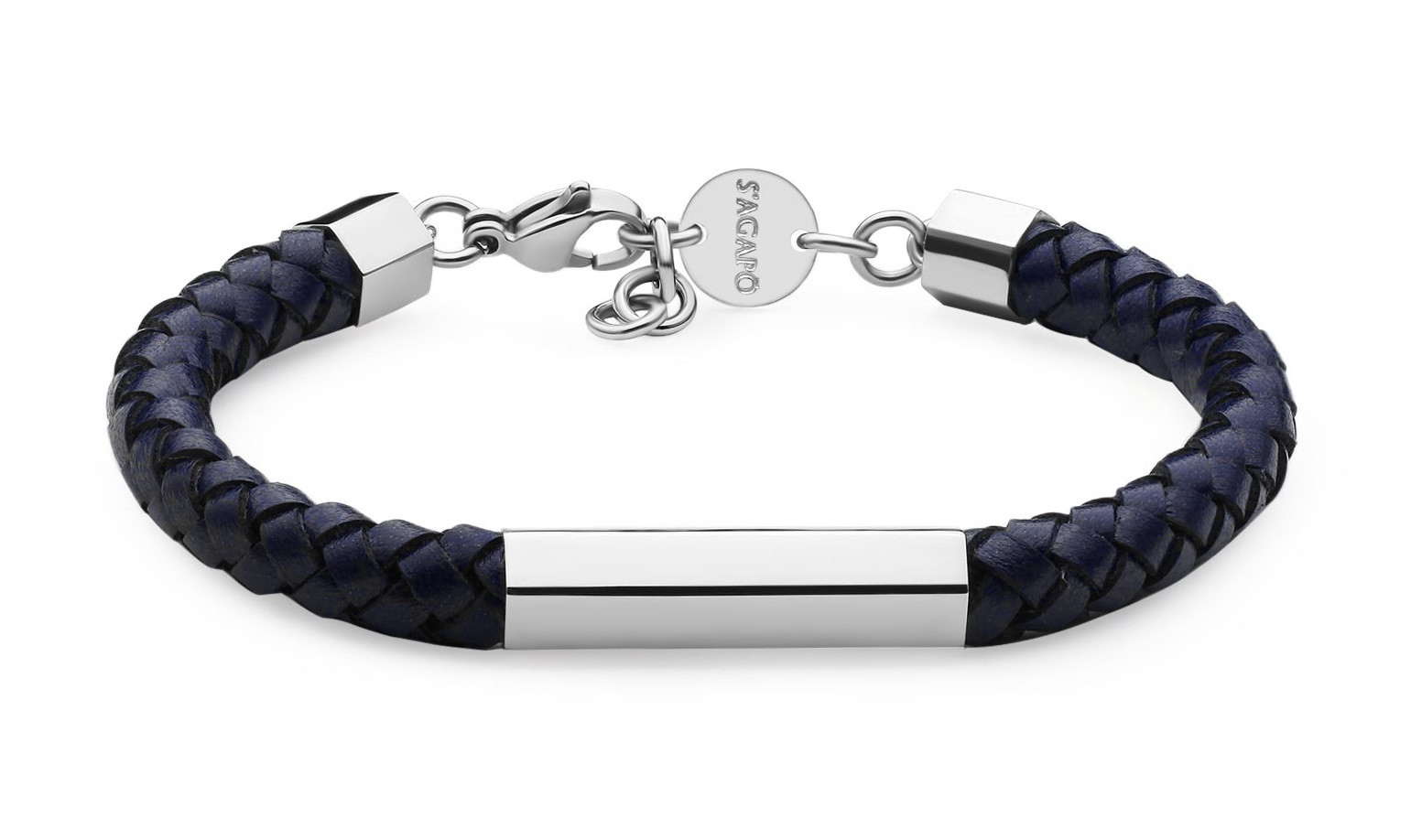 S'Agapõ Kožený náramek pro muže Ripple SRP75