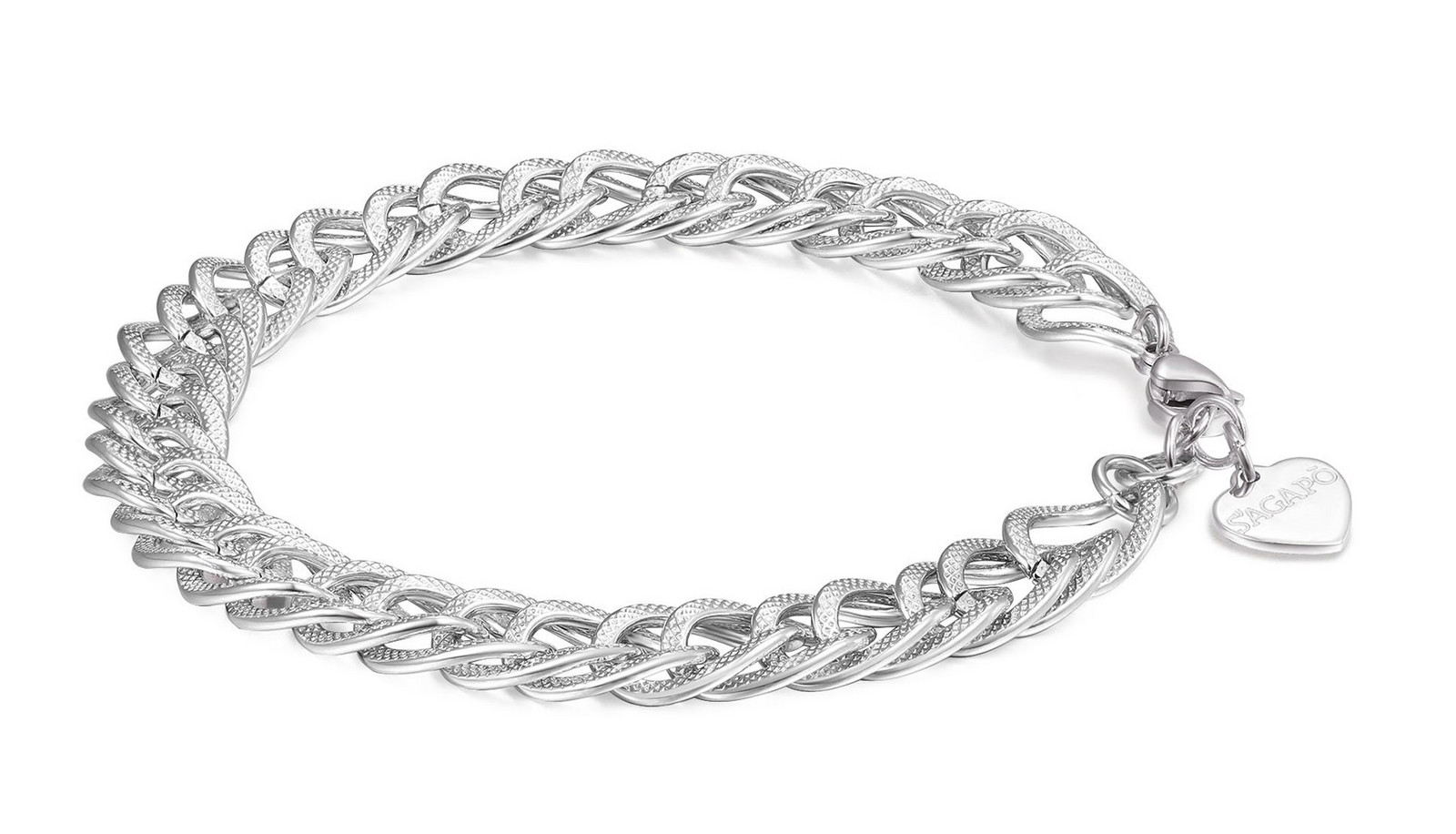 S'Agapõ Výrazný dámský náramek z oceli Chunky SHK11