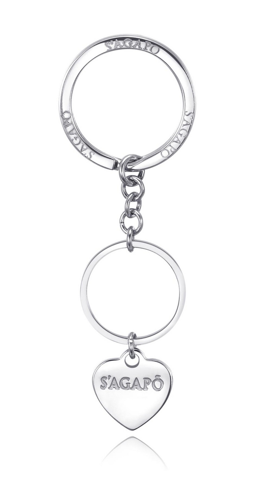 S'Agapõ Ocelový přívěsek na klíče Happy SHAP01