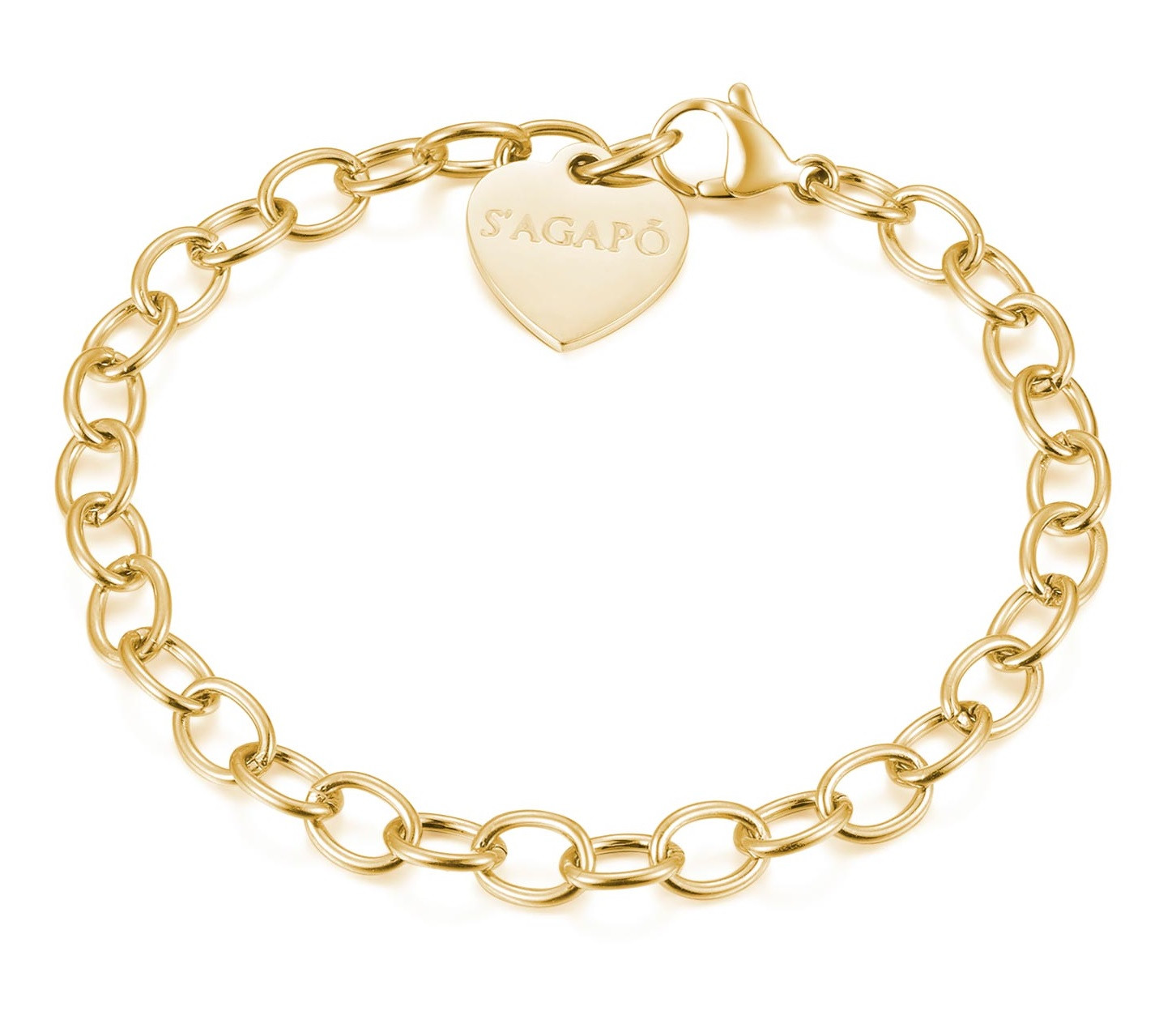 S'Agapõ Pozlacený náramek na přívěsky Happy SHAC32