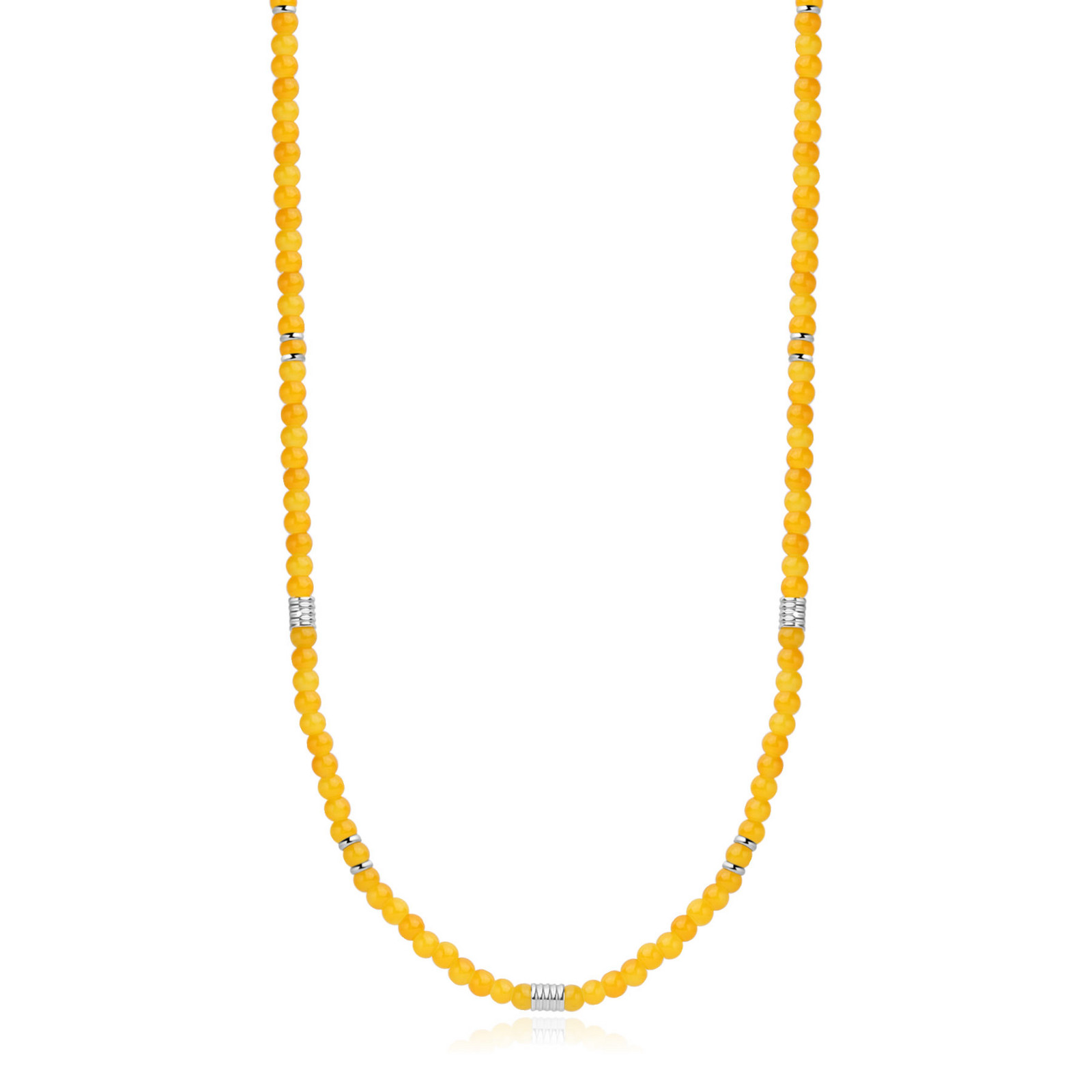 S'Agapõ Elegantní náhrdelník se žlutými korálky Madera SAD01