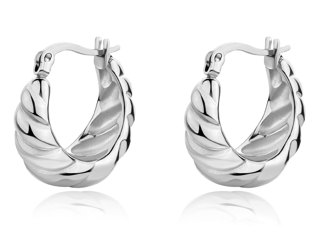 S'Agapõ Módní ocelové náušnice Chunky SHK59